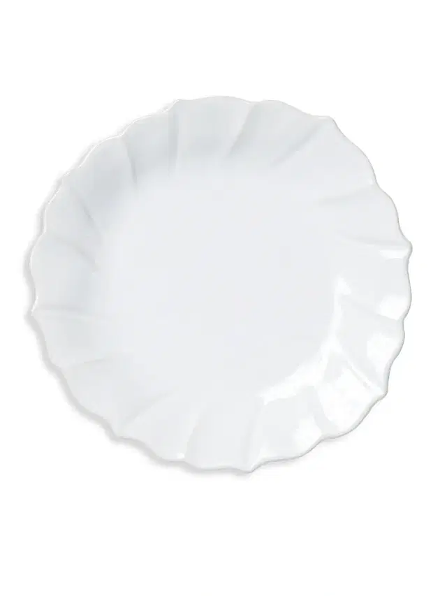 Incanto Stone Ruffle Salad Plate - White