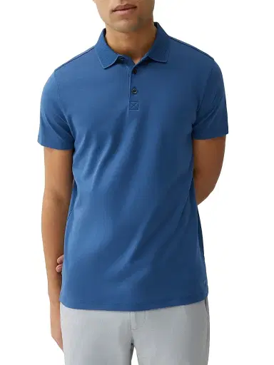 Robert Barakett Men's Georgia Polo Shirt - Poseidon - Size Small | Thumbnail 3