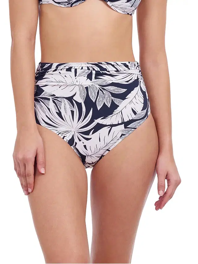 Women's Malaya Floral Bikini Bottom - Navy White