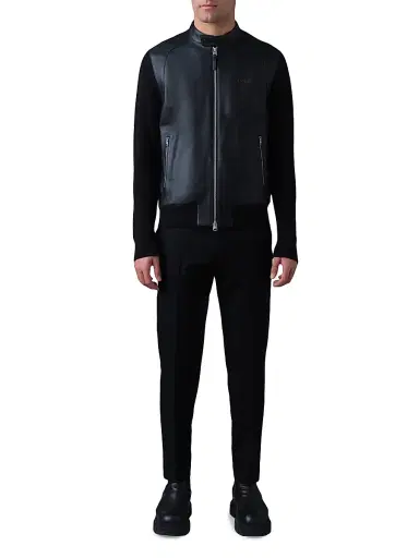 Mackage Men's Dominic Knit Mixed-Media Jacket | Thumbnail 2 Mackage Men's Dominic Knit Mixed-Media Jacket | Thumbnail 2