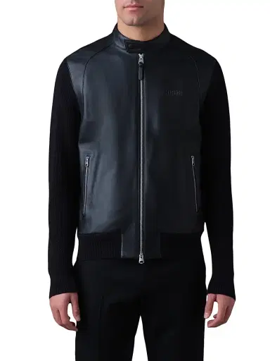 Mackage Men's Dominic Knit Mixed-Media Jacket | Thumbnail 3 Mackage Men's Dominic Knit Mixed-Media Jacket | Thumbnail 3