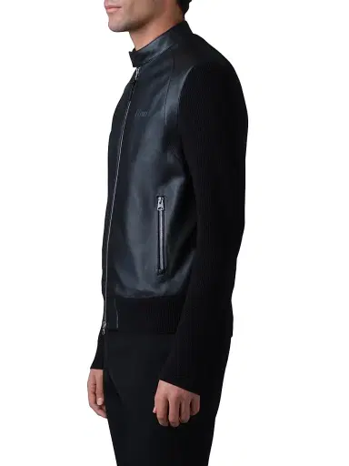 Mackage Men's Dominic Knit Mixed-Media Jacket | Thumbnail 4 Mackage Men's Dominic Knit Mixed-Media Jacket | Thumbnail 4