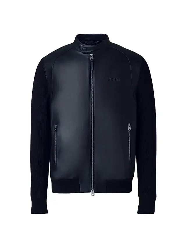 Men's Dominic Knit Mixed-Media Jacket - Black