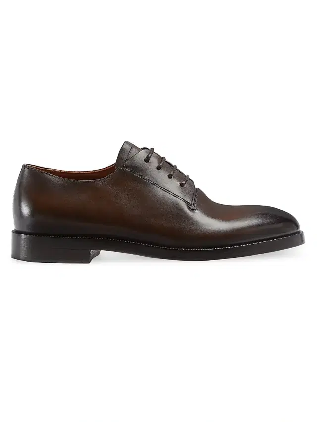 ZEGNA Men's Torino Derby Shoes - Brown