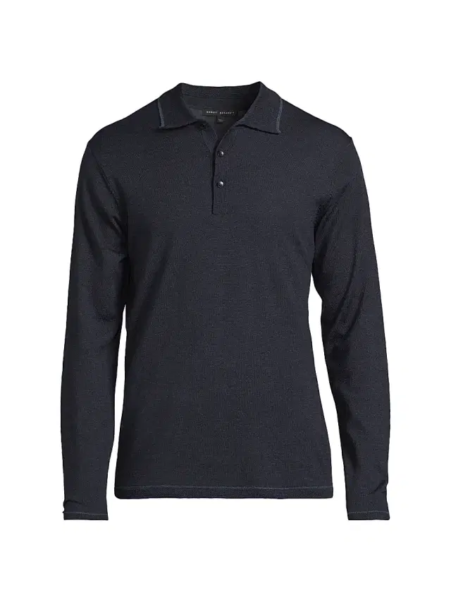 Men's Roman Polo Sweater - Navy