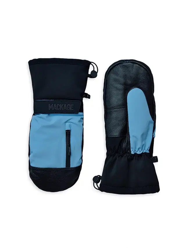 Mackage Women's Wynd Technical Drawcord Ski Gloves - Sky Blue