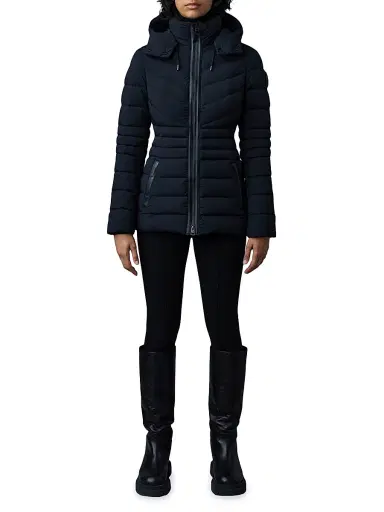 Mackage Women's Patsy Hooded Stretch Down Jacket - Black | Thumbnail 2
