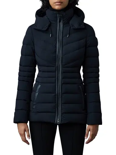 Mackage Women's Patsy Hooded Stretch Down Jacket - Black | Thumbnail 3