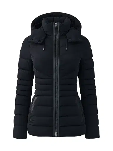 Mackage Women's Patsy Hooded Stretch Down Jacket - Black | Thumbnail 1