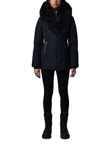 Mackage Women's Adali Shearling-Trimmed Down Coat - Black - Size XL | Thumbnail 2 Mackage Women's Adali Shearling-Trimmed Down Coat - Black - Size XL | Thumbnail 2