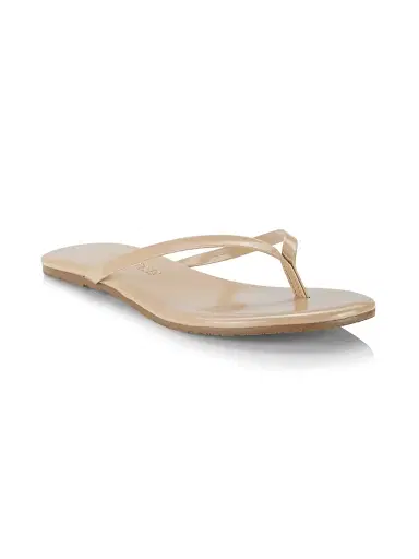 TKEES Women's Foundations Gloss Patent Leather Flip Flops - Sunkissed - Size 6 | Thumbnail 2