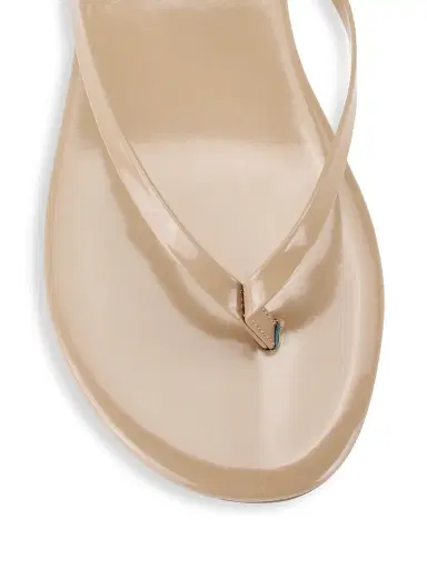 TKEES Women's Foundations Gloss Patent Leather Flip Flops - Sunkissed - Size 6 | Thumbnail 4