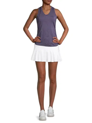 Lucky in Love Women's Pleated Performance Tennis Skirt - White | Thumbnail 2 Lucky in Love Women's Pleated Performance Tennis Skirt - White | Thumbnail 2