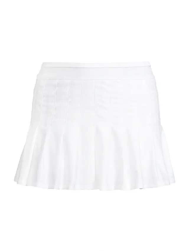 Lucky in Love Women's Pleated Performance Tennis Skirt - White