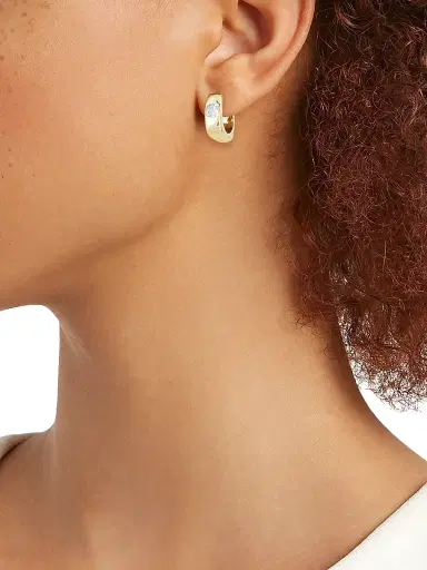 Adriana Orsini Women's Jolene 18K-Gold-Plated & Cubic Zirconia Square Huggie Hoop Earrings - Gold | Thumbnail 2 Adriana Orsini Women's Jolene 18K-Gold-Plated & Cubic Zirconia Square Huggie Hoop Earrings - Gold | Thumbnail 2