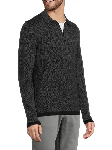 Robert Barakett Men's Forthill Half Zip Sweater - Charcoal - Size XXL | Thumbnail 4