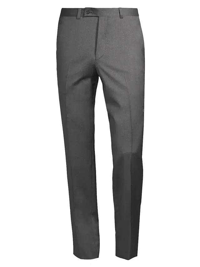 Men's COLLECTION Oslo Basic Wool Pants - Charcoal