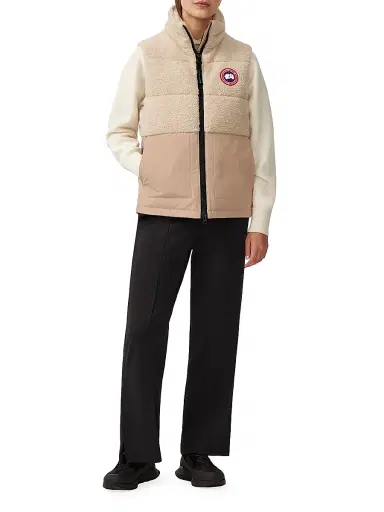Canada Goose Women's Elora Mixed-Media Zip-Up Vest | Thumbnail 2 Canada Goose Women's Elora Mixed-Media Zip-Up Vest | Thumbnail 2