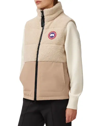 Canada Goose Women's Elora Mixed-Media Zip-Up Vest | Thumbnail 4 Canada Goose Women's Elora Mixed-Media Zip-Up Vest | Thumbnail 4