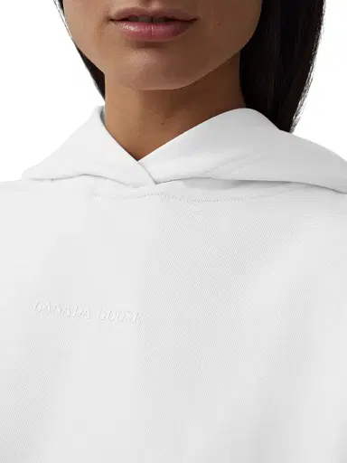Canada Goose Women's Muskoka Embroidered Logo Hoodie - White - Size XS | Thumbnail 5 Canada Goose Women's Muskoka Embroidered Logo Hoodie - White - Size XS | Thumbnail 5
