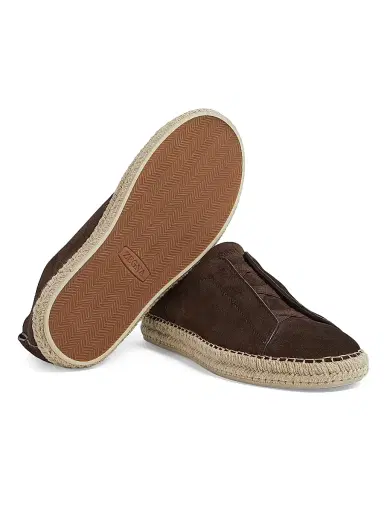 Zegna Men's Suede Triple Stitch Espadrilles - Dark Brown - Size 11 | Thumbnail 3 Zegna Men's Suede Triple Stitch Espadrilles - Dark Brown - Size 11 | Thumbnail 3