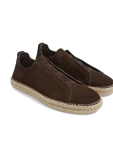 Zegna Men's Suede Triple Stitch Espadrilles - Dark Brown - Size 11 | Thumbnail 5 Zegna Men's Suede Triple Stitch Espadrilles - Dark Brown - Size 11 | Thumbnail 5