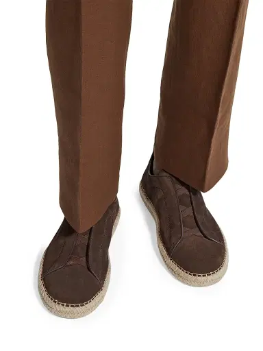 Zegna Men's Suede Triple Stitch Espadrilles - Dark Brown - Size 11 | Thumbnail 6 Zegna Men's Suede Triple Stitch Espadrilles - Dark Brown - Size 11 | Thumbnail 6