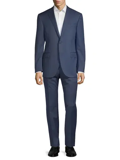 Corneliani Men's Academy Solid Suit - Navy Fan | Thumbnail 2 Corneliani Men's Academy Solid Suit - Navy Fan | Thumbnail 2