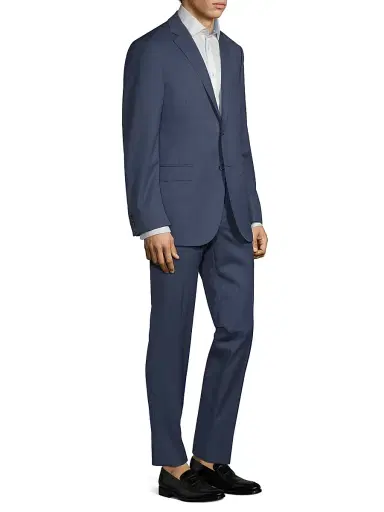 Corneliani Men's Academy Solid Suit - Navy Fan | Thumbnail 3 Corneliani Men's Academy Solid Suit - Navy Fan | Thumbnail 3