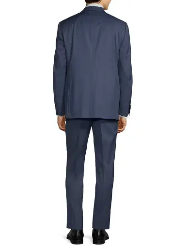 Corneliani Men's Academy Solid Suit - Navy Fan | Thumbnail 4 Corneliani Men's Academy Solid Suit - Navy Fan | Thumbnail 4