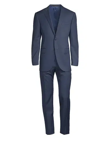 Corneliani Men's Academy Solid Suit - Navy Fan | Thumbnail 1 Corneliani Men's Academy Solid Suit - Navy Fan | Thumbnail 1