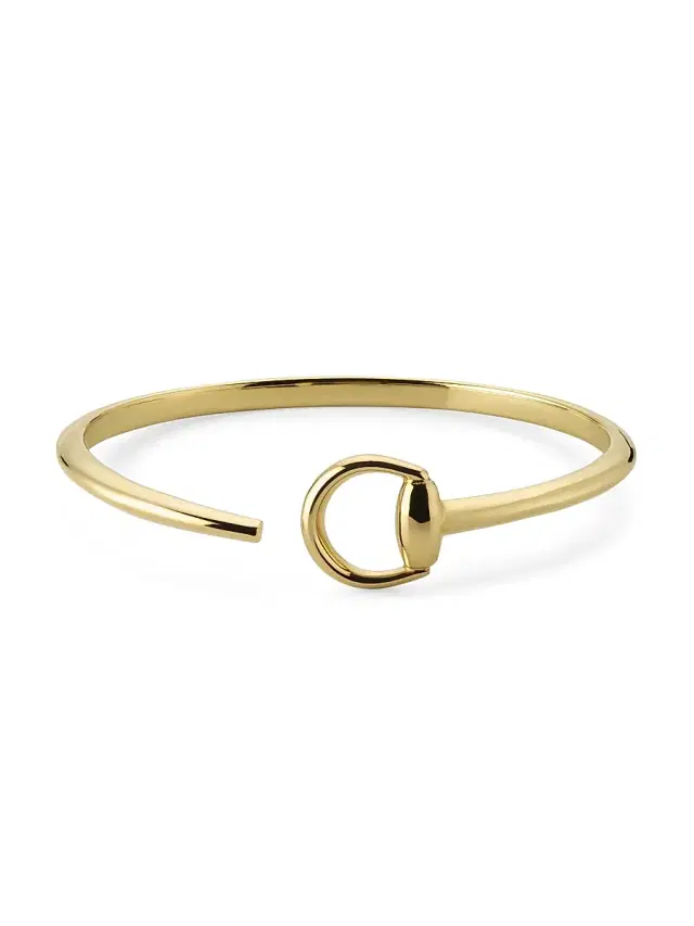 Women's Horsebit 18K Yellow Gold Cuff - Yellow Gold
