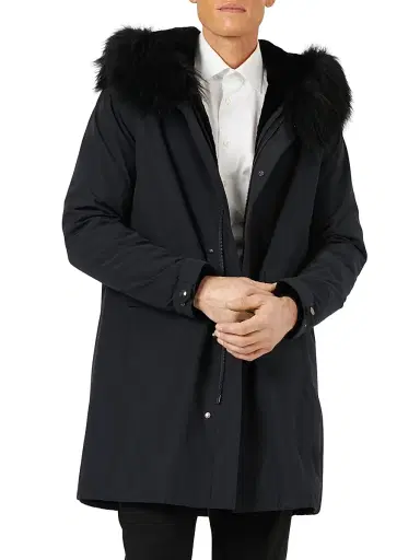 Gorski Men's Parka With Shearling Lamb Hood Trim | Thumbnail 6 Gorski Men's Parka With Shearling Lamb Hood Trim | Thumbnail 6