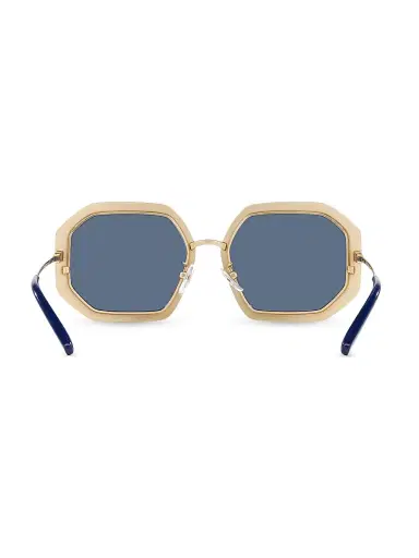Tory Burch Women's 52MM Geometric Sunglasses - Shiny Gold | Thumbnail 12 Tory Burch Women's 52MM Geometric Sunglasses - Shiny Gold | Thumbnail 12