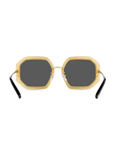 Tory Burch Women's 52MM Geometric Sunglasses - Shiny Gold | Thumbnail 6 Tory Burch Women's 52MM Geometric Sunglasses - Shiny Gold | Thumbnail 6