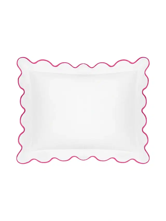 Home Treasures Honeycomb Cotton Scalloped Euro Sham - Pink