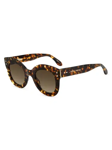 Isabel Marant Women's 49MM Round Sunglasses - Brown | Thumbnail 1