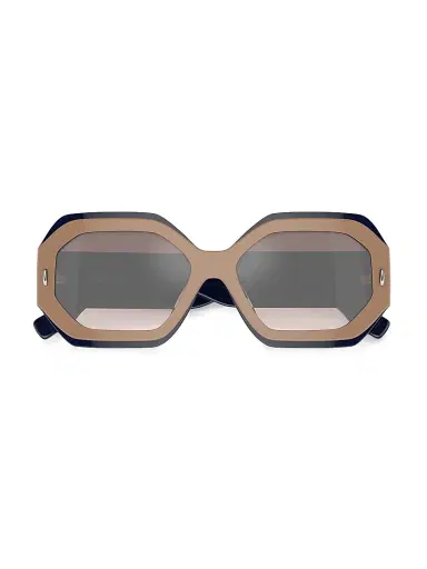 Tory Burch Women's Miller 55MM Geometric Sunglasses - Tan | Thumbnail 6 Tory Burch Women's Miller 55MM Geometric Sunglasses - Tan | Thumbnail 6
