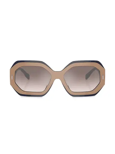 Tory Burch Women's Miller 55MM Geometric Sunglasses - Tan | Thumbnail 1 Tory Burch Women's Miller 55MM Geometric Sunglasses - Tan | Thumbnail 1