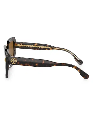 Tory Burch Women's Miller 55MM Oversized Cat-Eye Sunglasses - Dark Tortoise | Thumbnail 4