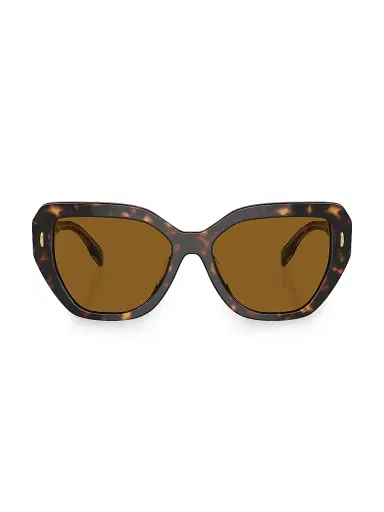 Tory Burch Women's Miller 55MM Oversized Cat-Eye Sunglasses - Dark Tortoise | Thumbnail 1