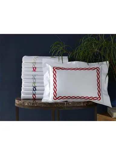 Matouk Classic Chain Percale Sheets & Pillowcase Set Collection | Thumbnail 5 Matouk Classic Chain Percale Sheets & Pillowcase Set Collection | Thumbnail 5