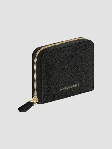 MAISON de SABRÉ Women's Leather Zipped Wallet - Black Caviar | Thumbnail 3