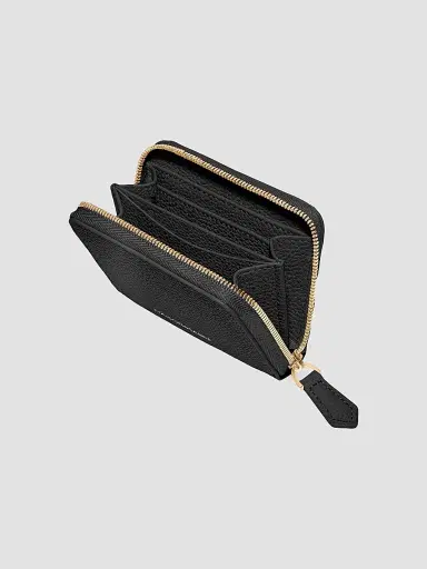 MAISON de SABRÉ Women's Leather Zipped Wallet - Black Caviar | Thumbnail 4
