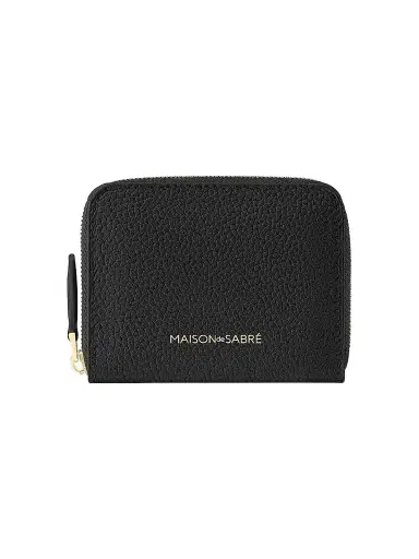 MAISON de SABRÉ Women's Leather Zipped Wallet - Black Caviar | Thumbnail 1