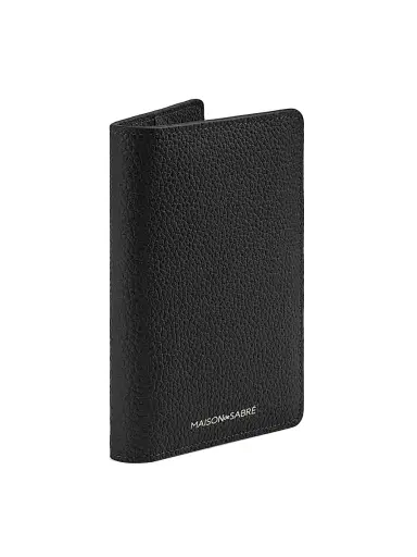 MAISON de SABRÉ Men's Leather Passport Holder - Black Caviar | Thumbnail 4 MAISON de SABRÉ Men's Leather Passport Holder - Black Caviar | Thumbnail 4