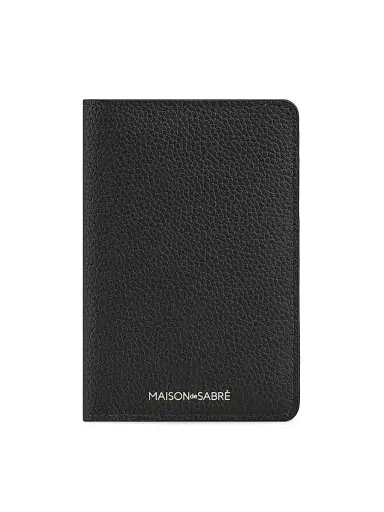 MAISON de SABRÉ Men's Leather Passport Holder - Black Caviar | Thumbnail 1 MAISON de SABRÉ Men's Leather Passport Holder - Black Caviar | Thumbnail 1