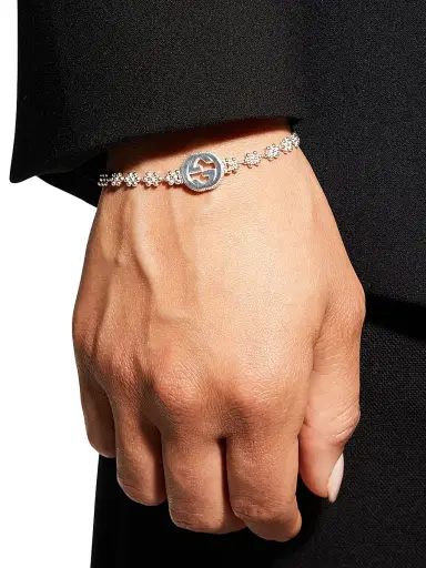 Gucci Women's Sterling Silver Interlocking-G Bracelet/7" | Thumbnail 2