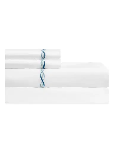 Home Treasures Cadence Sateen Sheet Set - Blue Queen | Thumbnail 1 Home Treasures Cadence Sateen Sheet Set - Blue Queen | Thumbnail 1