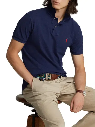 Polo Ralph Lauren Men's Logo Cotton Slim-Fit Polo Shirt | Thumbnail 5 Polo Ralph Lauren Men's Logo Cotton Slim-Fit Polo Shirt | Thumbnail 5